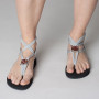 Връзки за сандали цвят Сив металик (снимка)